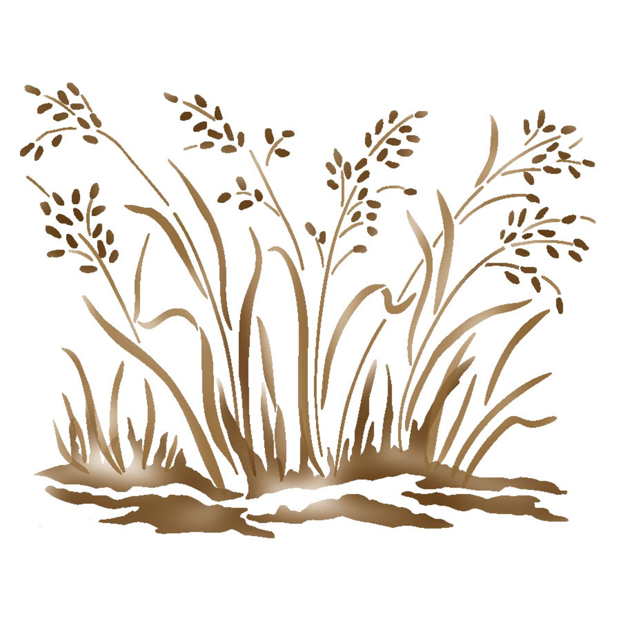 Large Seagrass Wall Stencil | 2657 by Designer Stencils | Outdoor Stencils | Reusable Art Craft Stencils for Painting on Walls, Canvas, Wood | Reusable Plastic Paint Stencil for Home Makeover | Easy to Use & Clean Art Stencil